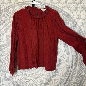 Jennifer & Grace Brick Red Boho Women's Blouse